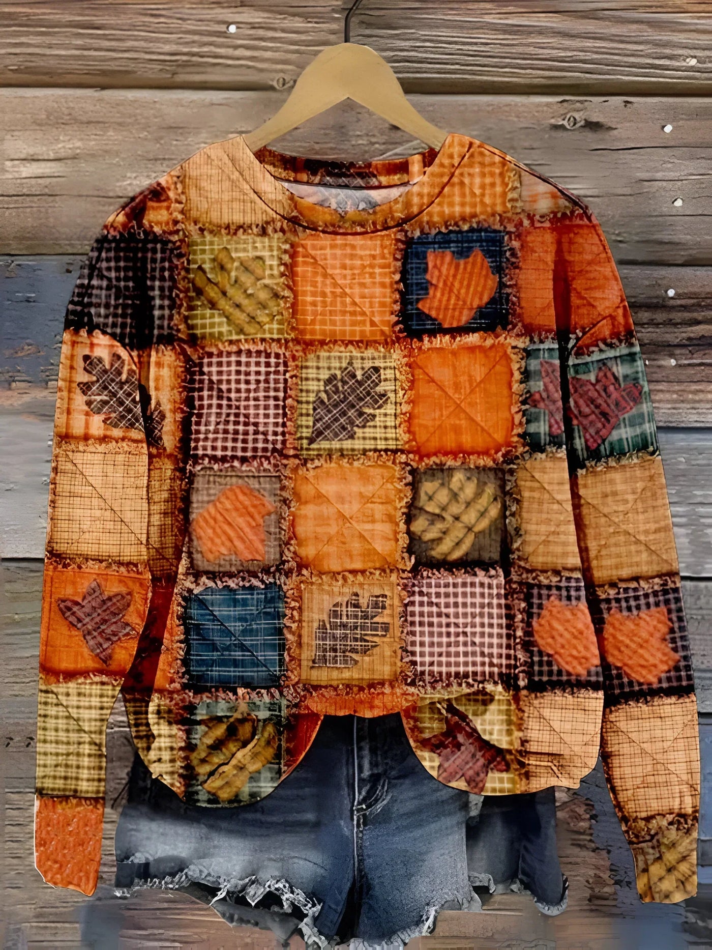 Evelien - Puha patchwork pulóver